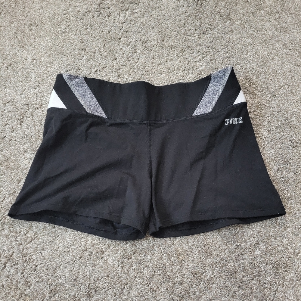 PINK Victoria's Secret Black and Gray Athletic Shorts